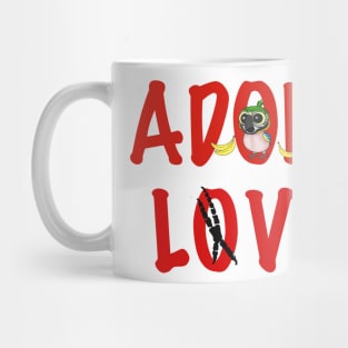 Adopt Love! - Ms. Doodle Bugs, the Blue and Gold Macaw! Mug